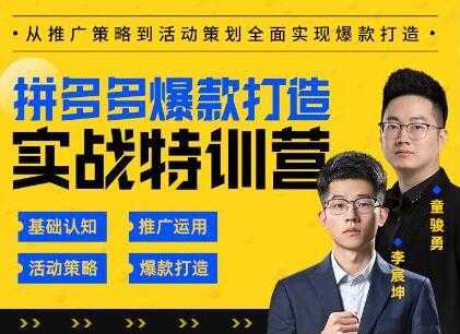 玺承云《拼多多爆款打造实战特训营》一套从入门到高手课程-水母智库