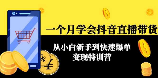 图片[1]-一个月学会抖音直播带货：从小白新手到快速爆单变现特训营(63节课)-水母智库