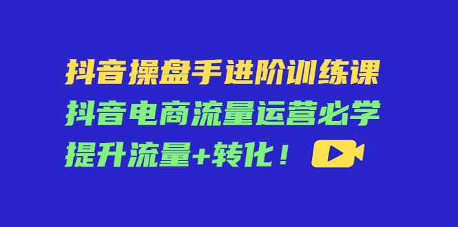 图片[1]-抖音操盘手进阶训练课：抖音电商流量运营必学，提升流量+转化-水母智库
