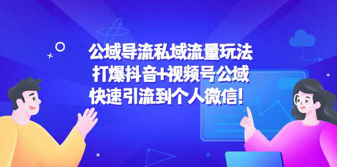图片[1]-公域导流私域流量玩法：打爆抖音+视频号公域，快速引流到个人微信！-水母智库