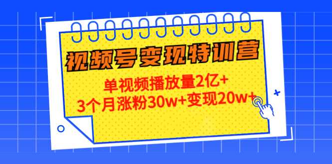 21天视频号变现特训营：单视频播放量2亿+3个月涨粉30w+变现20w+（第14期）-水母智库