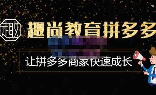 图片[1]-趣尚教育·拼多多运营实操VIP特训营，让拼多多商家快速成长-价值3180元-水母智库