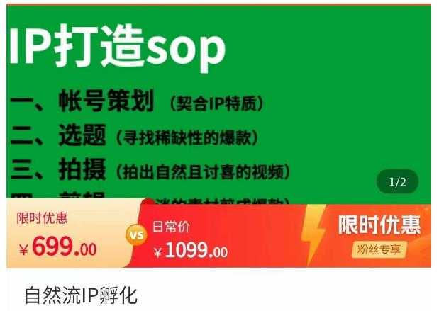 瑶瑶·自然流IP孵化，系统掌握IP孵化全流程，也能学到选题，剪辑，账号运营经验-水母智库