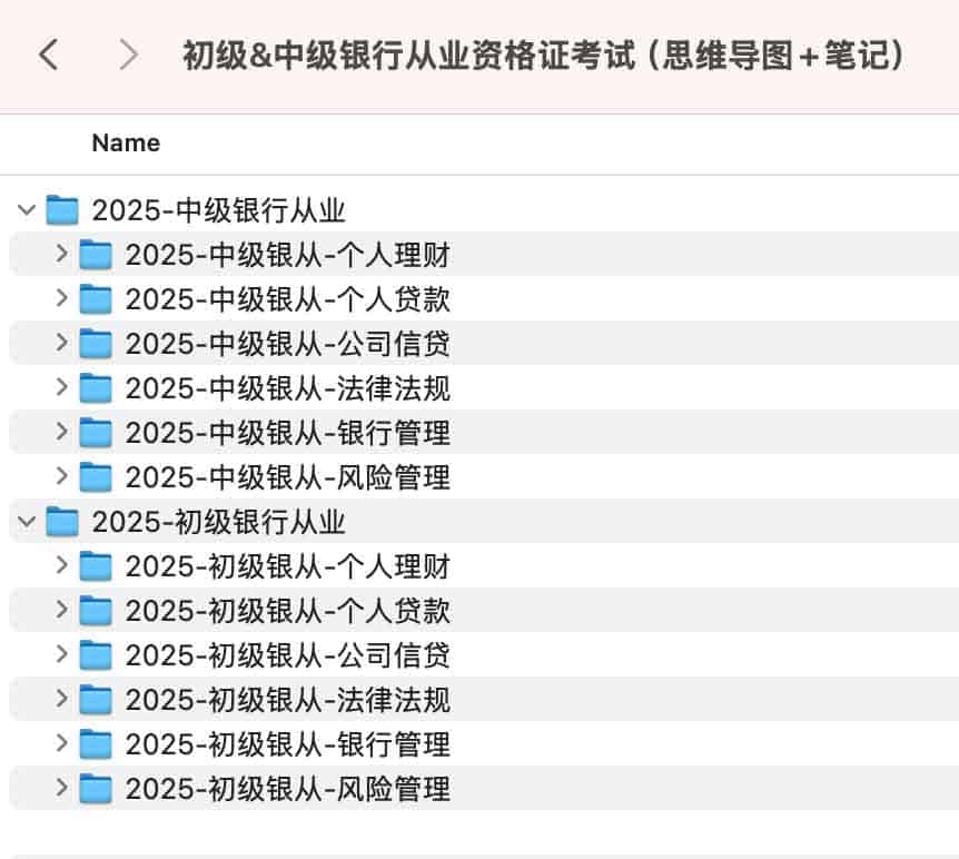 图片[1]-2025年初级&中级银行从业资格证考试（思维导图+笔记）-水母智库