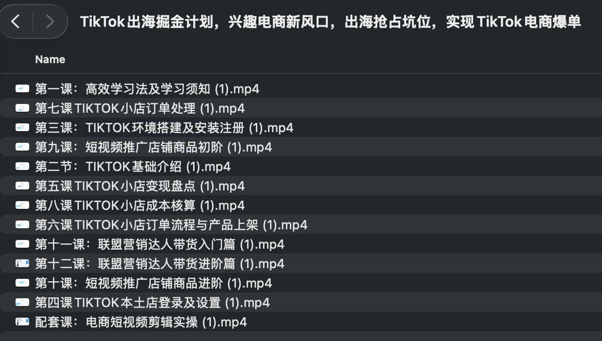 图片[1]-TikTok跨境电商全流程课程：从入门到实操，掌握流量变现与小店运营-水母智库