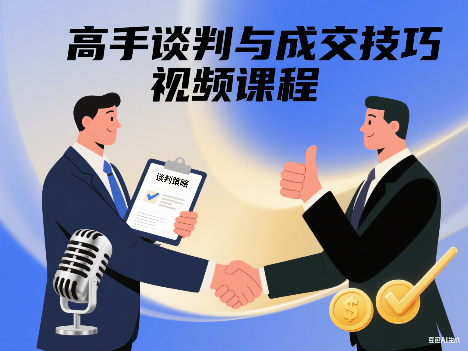 高手谈判与成交技巧视频课程-水母智库