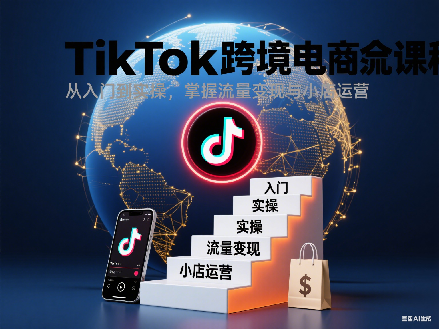 TikTok跨境电商全流程课程：从入门到实操，掌握流量变现与小店运营-水母智库